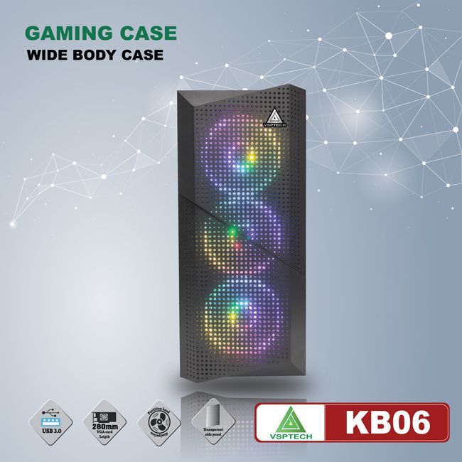 Vỏ Case Máy Tính VSPTECH - Esport Gaming KB06
