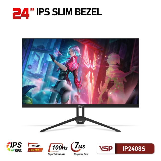Màn hình VSP IPS Thinking 24inch tràn viền IP2408S - 100Hz