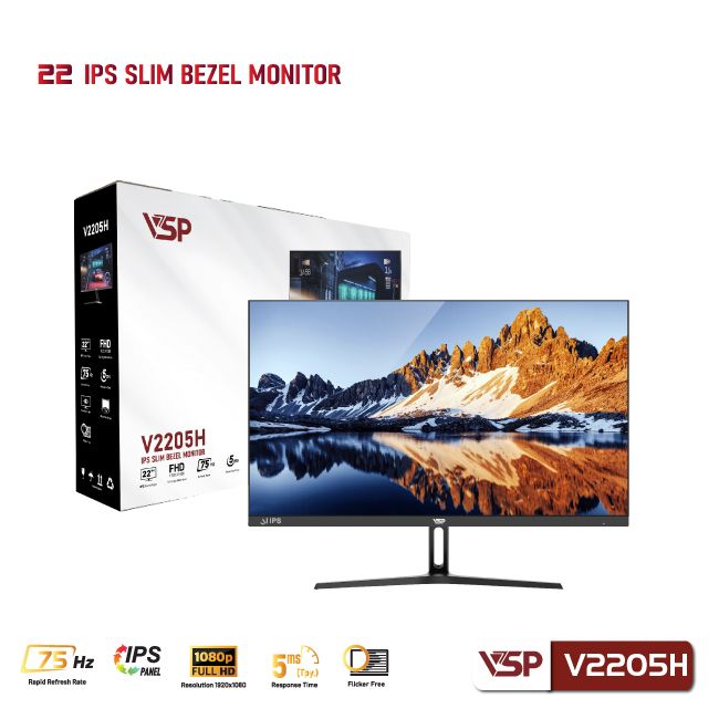Màn hình LED VSP V2205H (22inch / IPS / FHD / 75Hz / 5ms 
