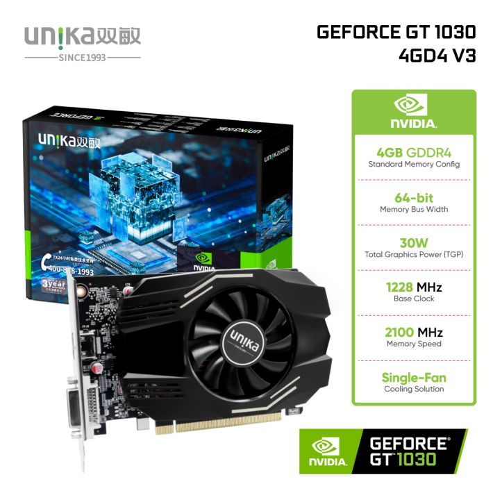 VGA UNIKA GEFORCE GT 1030 4GD4 V3