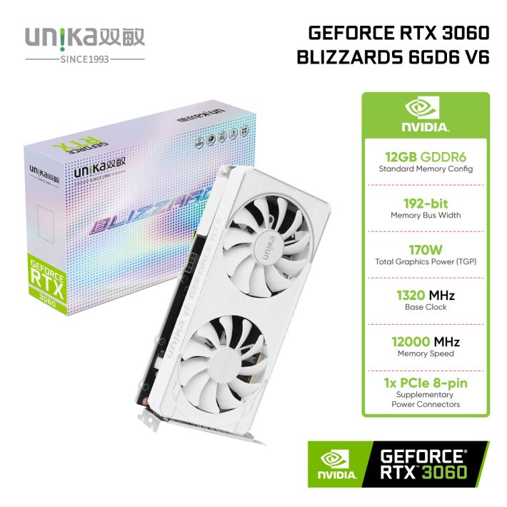 VGA UNIKA GEFORCE RTX 3060 BLIZZARDS 12GD6 V6