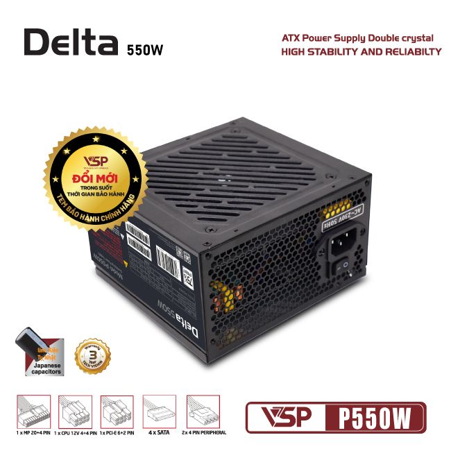 Bộ nguồn VSP Delta P550W