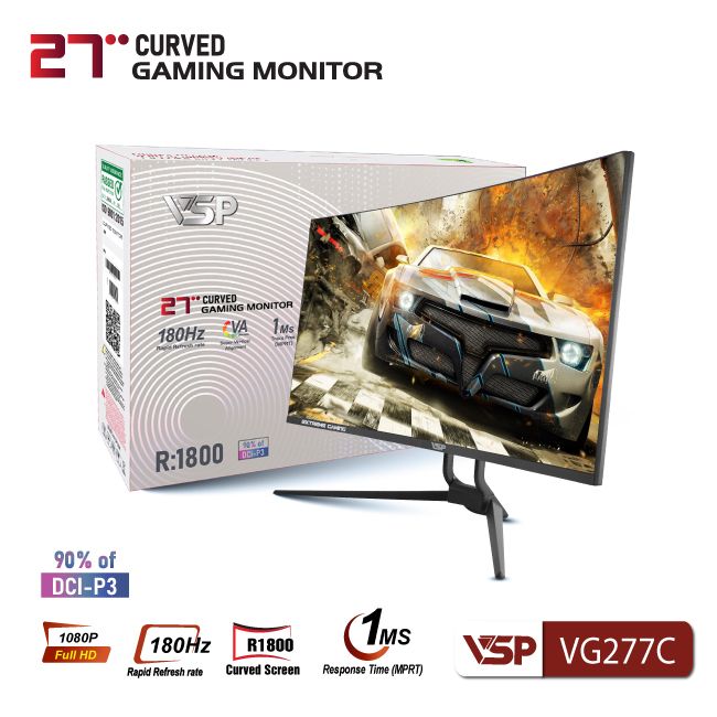 Màn hình Cong VSP VG277C 27inch 180Hz