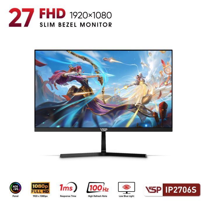 Màn hình VSP IP2706S (27inch / IPS / FHD / 100Hz / 1ms) Đen