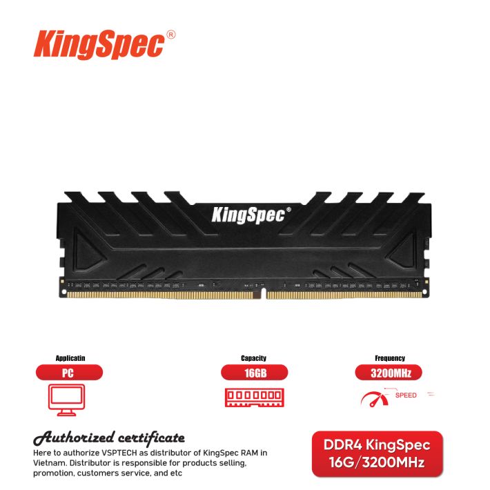 Ram PC KingSpec DDR4 16GB (1x16GB | 3200MHz | DDR4)