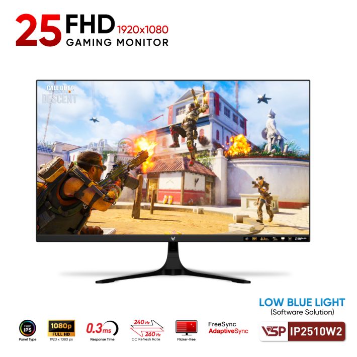 Màn Hình Gaming VSP IP2510W2 Black (24.5 inch / Fast IPS / FHD / 260Hz / 0.3ms)