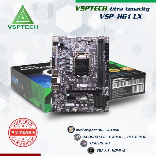 BO MẠCH CHỦ VSPTECH H61-LX