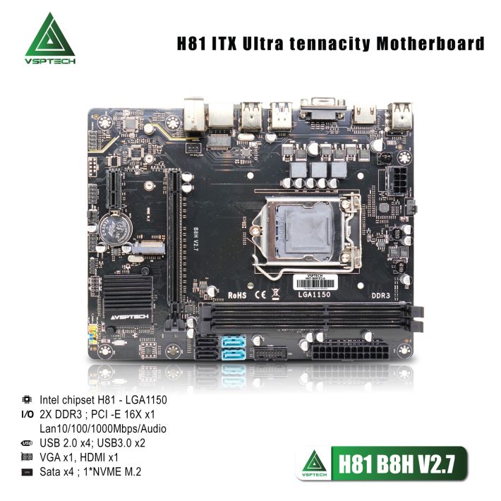 Bo Mạch Chủ - Mainboard VSPTECH H81 B8H V2.7