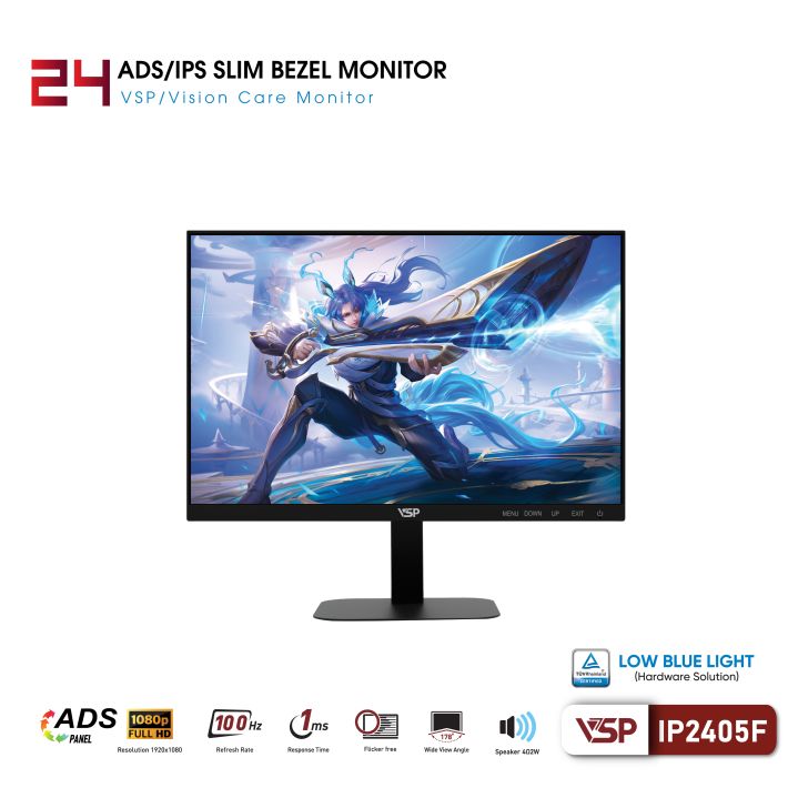 Màn hình máy tính văn phòng IP2405F -  ADS/IPS- 100Hz