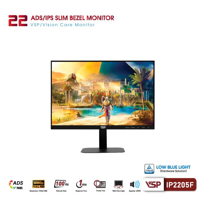 Màn hình máy tính văn phòng IP2205F -  ADS/IPS - 100Hz
