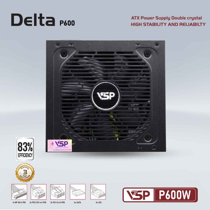 Bộ nguồn máy tính VSP Delta P600W