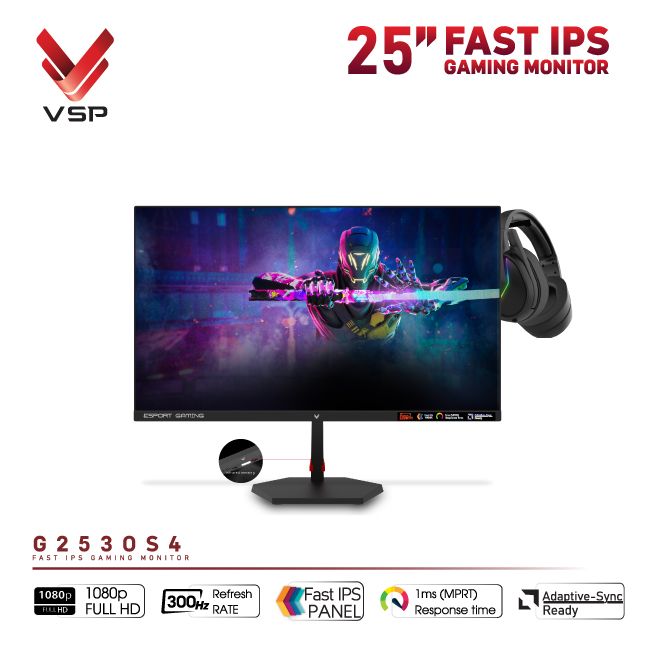 Màn hình VSP Gaming G2530S4 (25inch / Fast IPS /  FHD / 300Hz / 1ms / FreeSync, Adaptive-Sync)