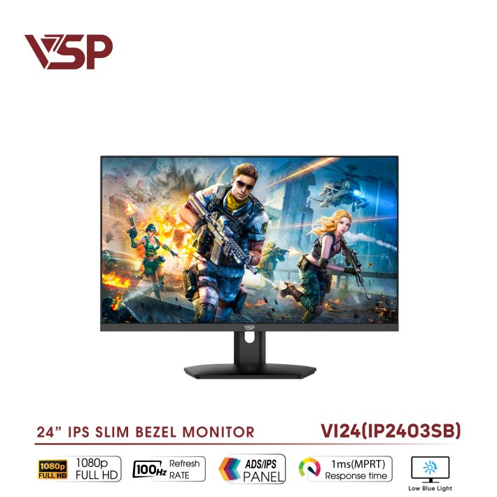 Màn hình VSP VI24 (IP2403SB) (24inch / FHD / IPS / 100Hz / 1ms) Đen