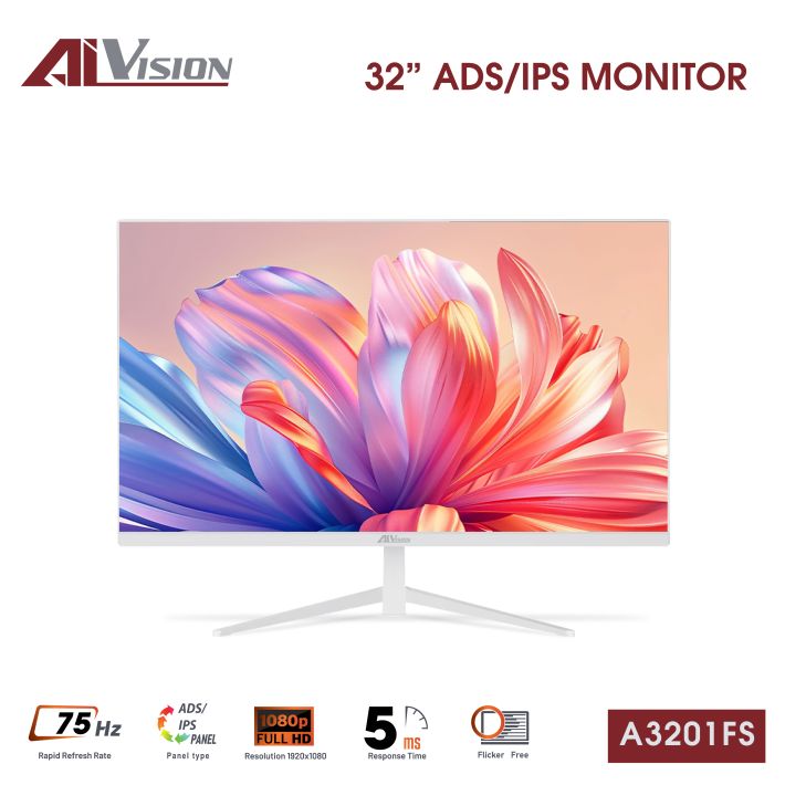 Màn hình máy tính văn phòng AiVision A3201FS (31.5inch / ADS-IPS / FHD / 75hz / 5ms) - Trắng