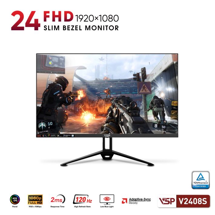 Màn hình VSP V2408S (24inch / ADS/IPS / FHD / 120Hz / 2ms / Black)