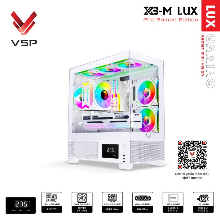 Vỏ Case Máy Tính X3-M Lux White