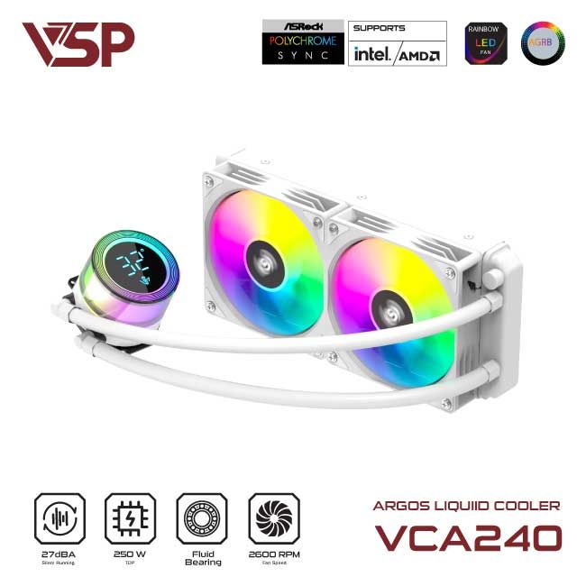 Tản nhiệt nước VSP Argos Liquid Cooler VCA-240 Trắng