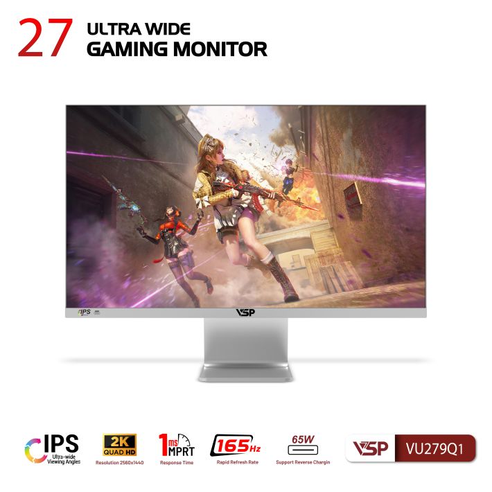 Màn hình VSP UltraWide - IPS -  VU279Q1- 165Hz - 1ms - Trắng