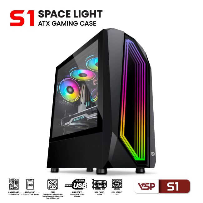 VỎ CASE MÁY TÍNH VSP GAMING S1