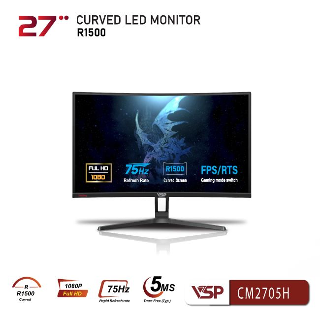 Màn hình cong VSP Thinking 27inch - CM2705H - Đen