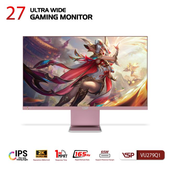 Màn hình VSP UltraWide - IPS -  VU279Q1- 165Hz - 1ms - Hồng