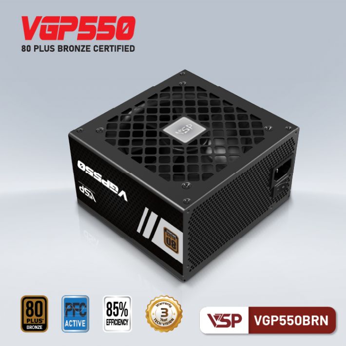 Bộ nguồn VSP VGP550BRN - 80Plus Bronze - 550W