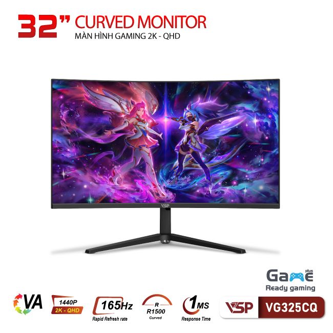 Màn hình Cong Gaming VSP VG325CQ 2K 165Hz 