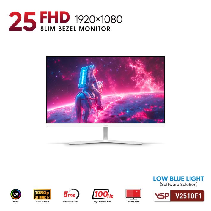 Màn Hình VSP V2510F1 (25inch / VA / FHD / 100Hz / 1ms / White)
