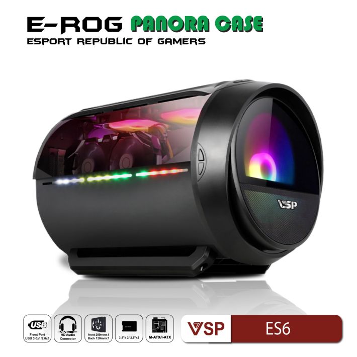 Vỏ Case Máy Tính Esport Gaming ES6 Đen