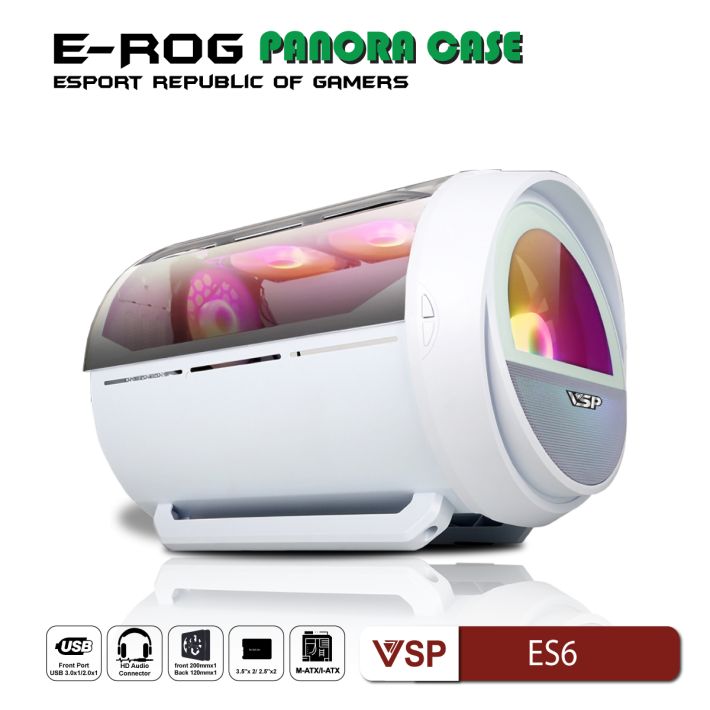Vỏ Case Máy Tính Esport Gaming ES6 Trắng